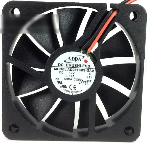 ADDA AD0612MS-GA0 12V 0.14A 2wires Cooling Fan ADDA AD0612MS-GA0 12V 0.14A 2wires Cooling Fan